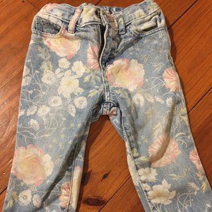 18-24 month Gap Floral Light Denim Jeans